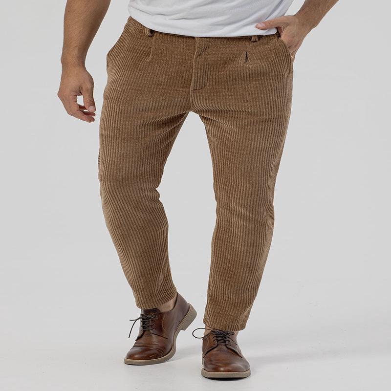 VELVET CASUAL PANTS IN CAMEL