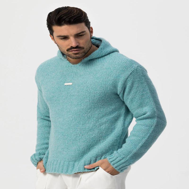 ACE HOODIE SWEATER IN TURQUOISE