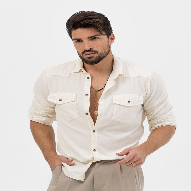 DALLAS VELVET SHIRT IN CREAM