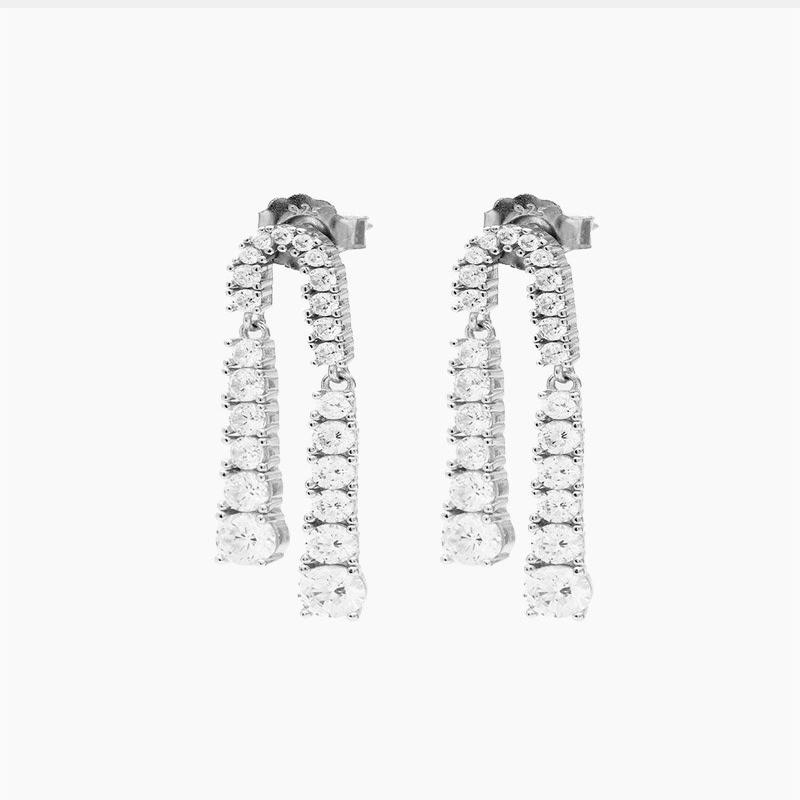ETTA EARRINGS IN SILVER WITH ZIRCON