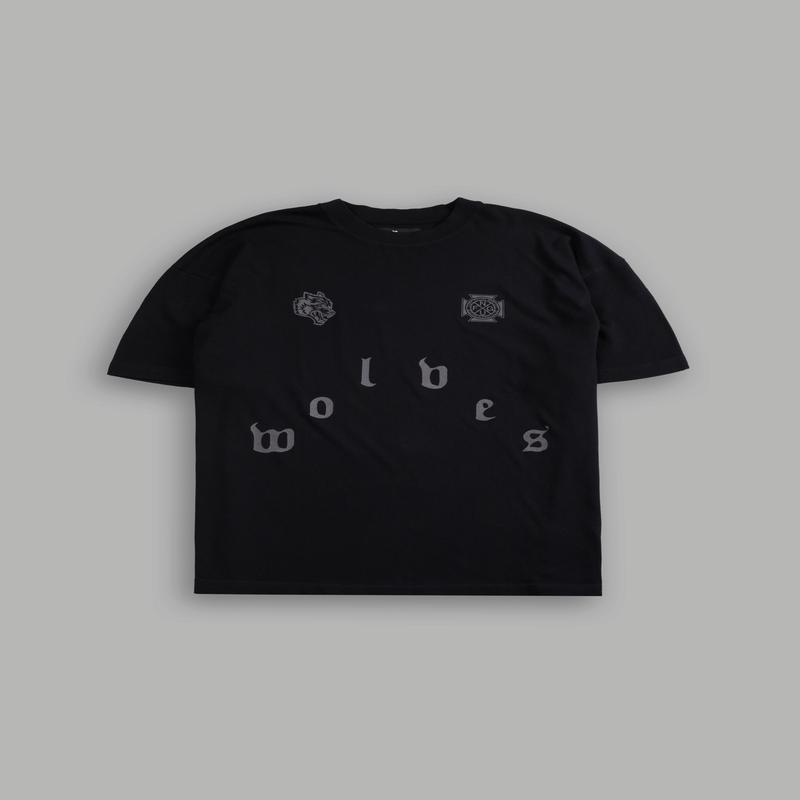 Pyramid Wolves "Premium" Oversized Tee in Black