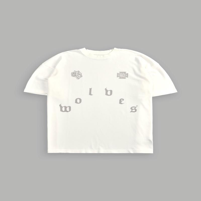 Pyramid Wolves "Premium" Oversized Tee in Cream