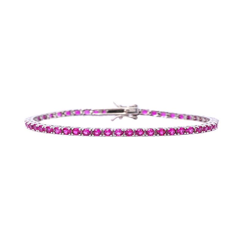 TENNIS BRACELET IN FUCHSIA