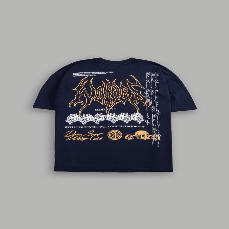 With Credence V2 "Premium" Oversized Tee in Navy