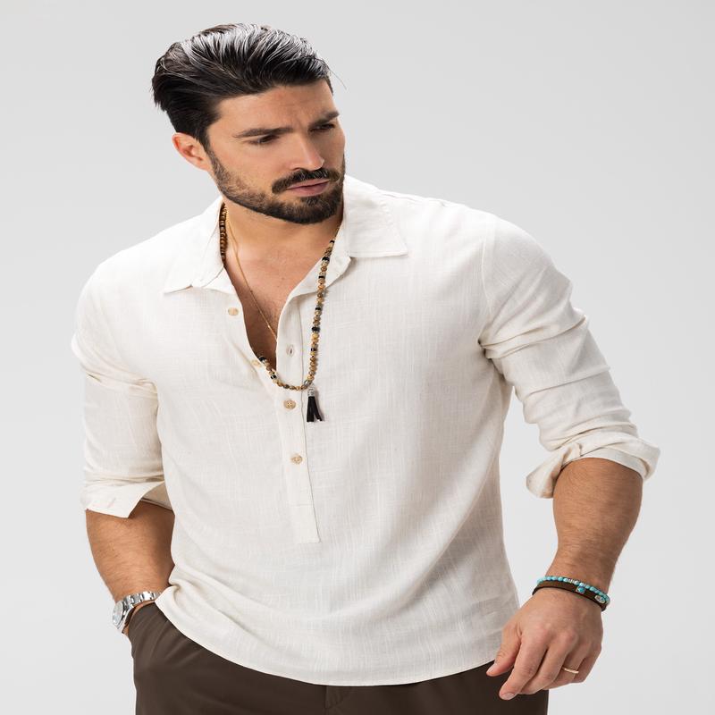 FEDRO CASUAL SHIRT IN BEIGE