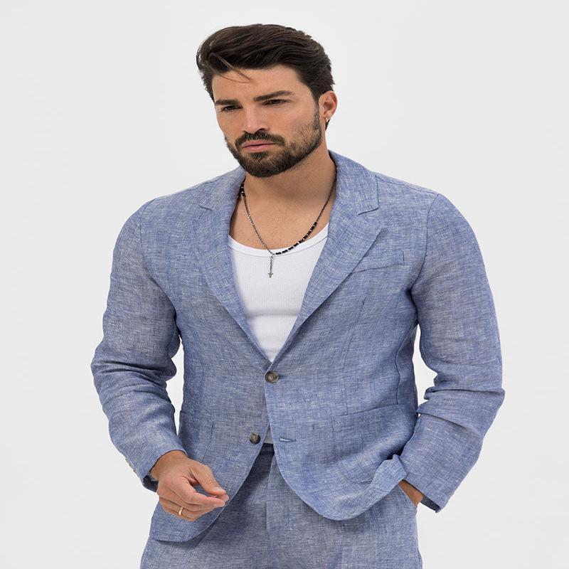 TITOS SINGLE BREASTED BLAZER IN DENIM