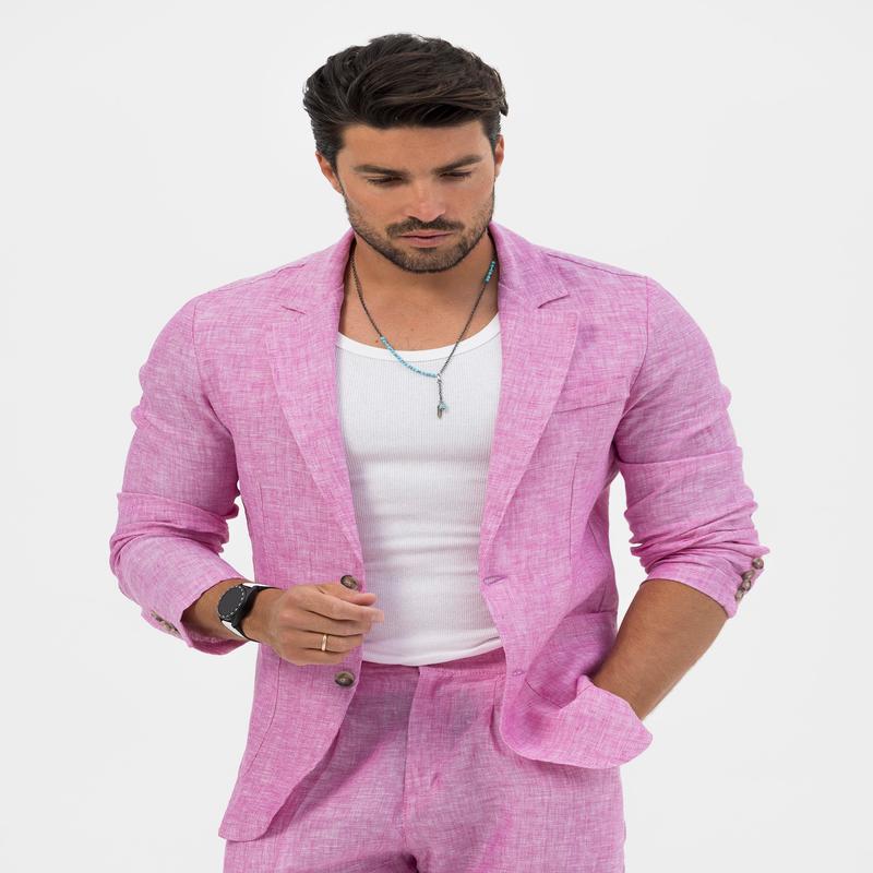 TITOS SINGLE BREASTED BLAZER IN ROSE