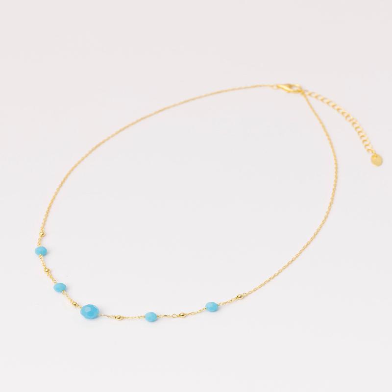 ABBEY NECKLACE IN GOLD AND TURQUOISE STONES