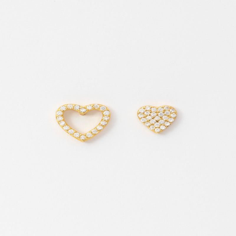 ELLIE HEART EARRINGS IN GOLD