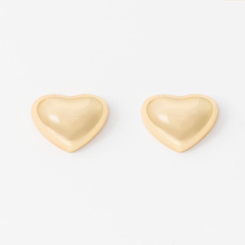 JANINE HEART EARRINGS IN GOLD