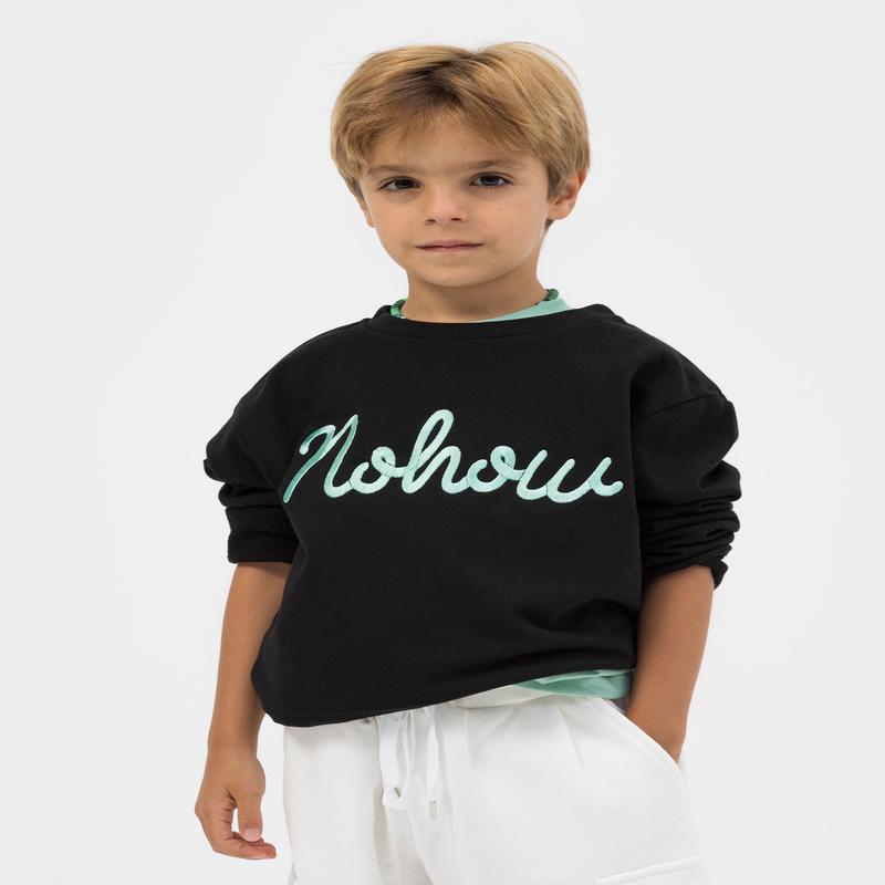 NOHOW LOGO KID'S SWEATSHIRT IN BLACK