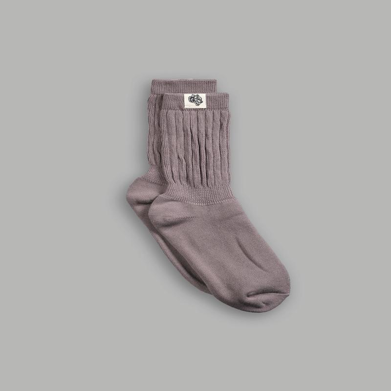 Wolf Patch V2 Comfy Socks in Norse Purple