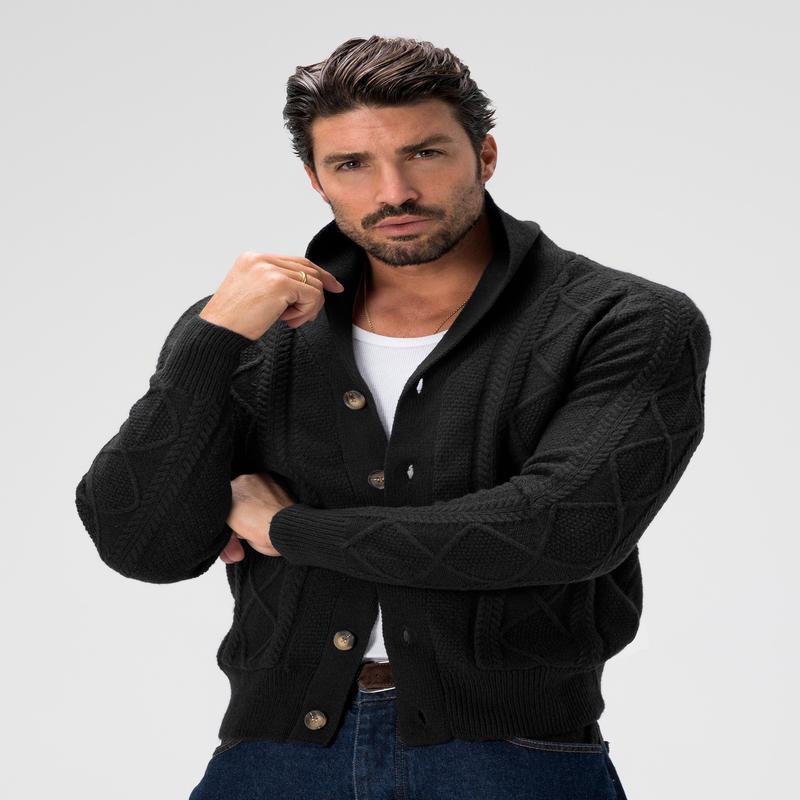 HARVEY CARDIGAN IN BLACK