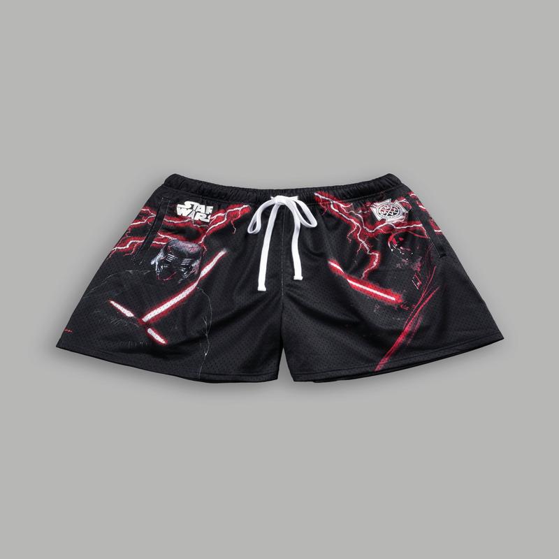 Kylo & Vader Mesh Shorts in Black