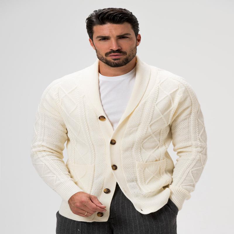 HARVEY CARDIGAN IN WHITE