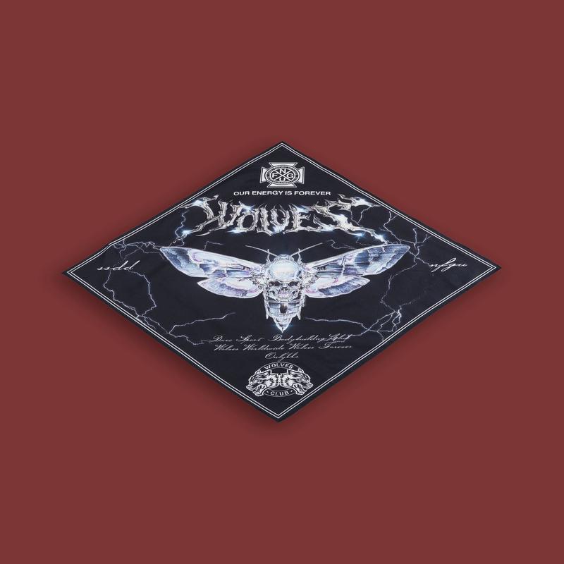 Iron Moth Bandana in Black