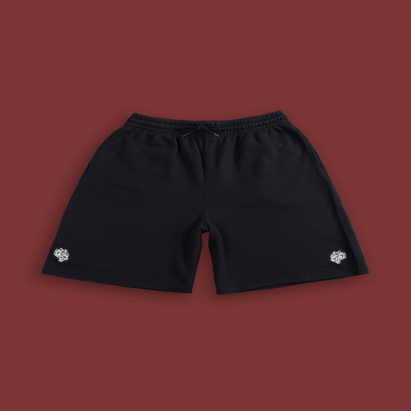 Dual Oversized Osiris Sweat Shorts in Black