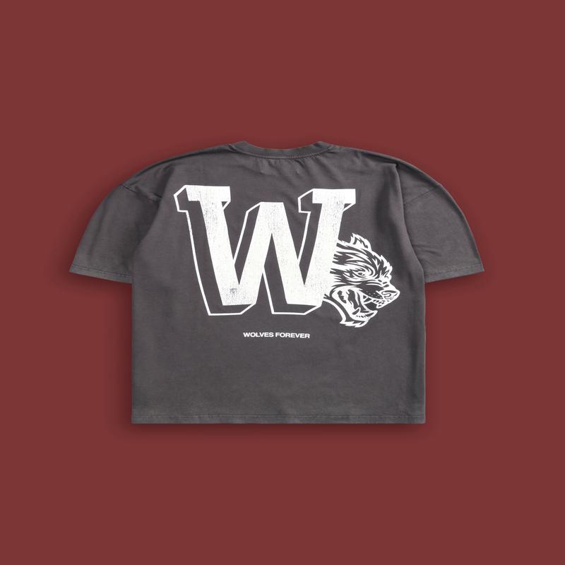 Our Stamp "Premium" Oversized Tee in Wolf Gray