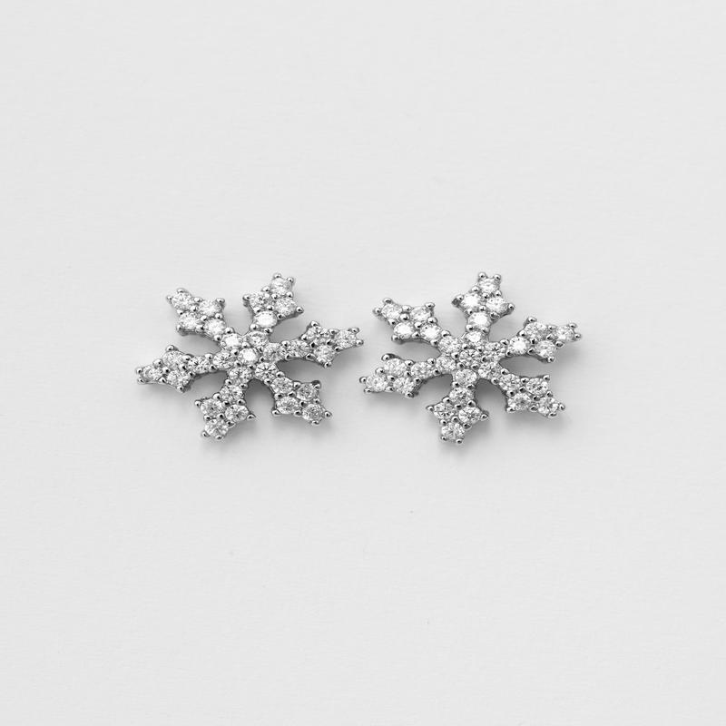 SNOWFLAKE EARRINGS IN SILVER