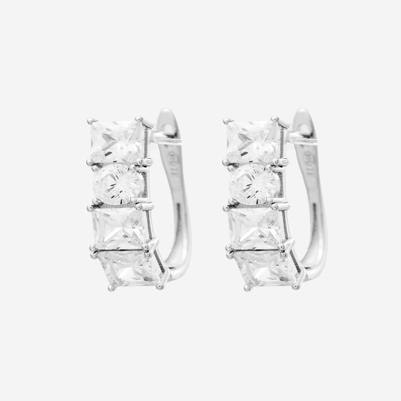 MILLIE EARRINGS IN SILVER WITH ZIRCONS