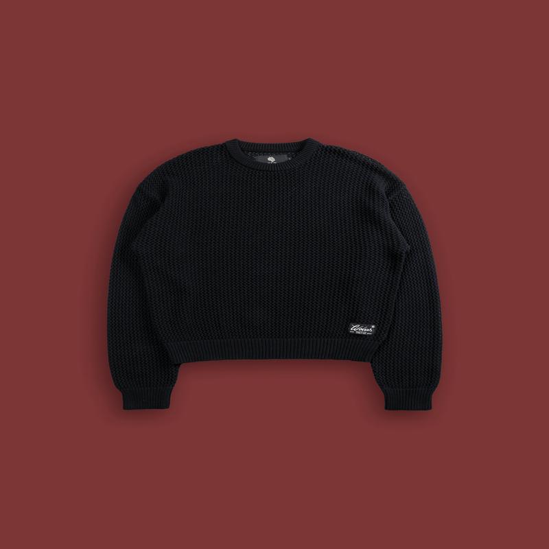 Since Patch Satva Knit L/S Crewneck in Black