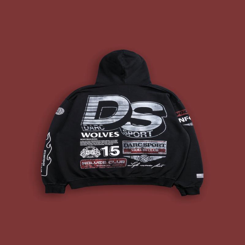 Redline "Vintage Pierce" Hoodie in Black