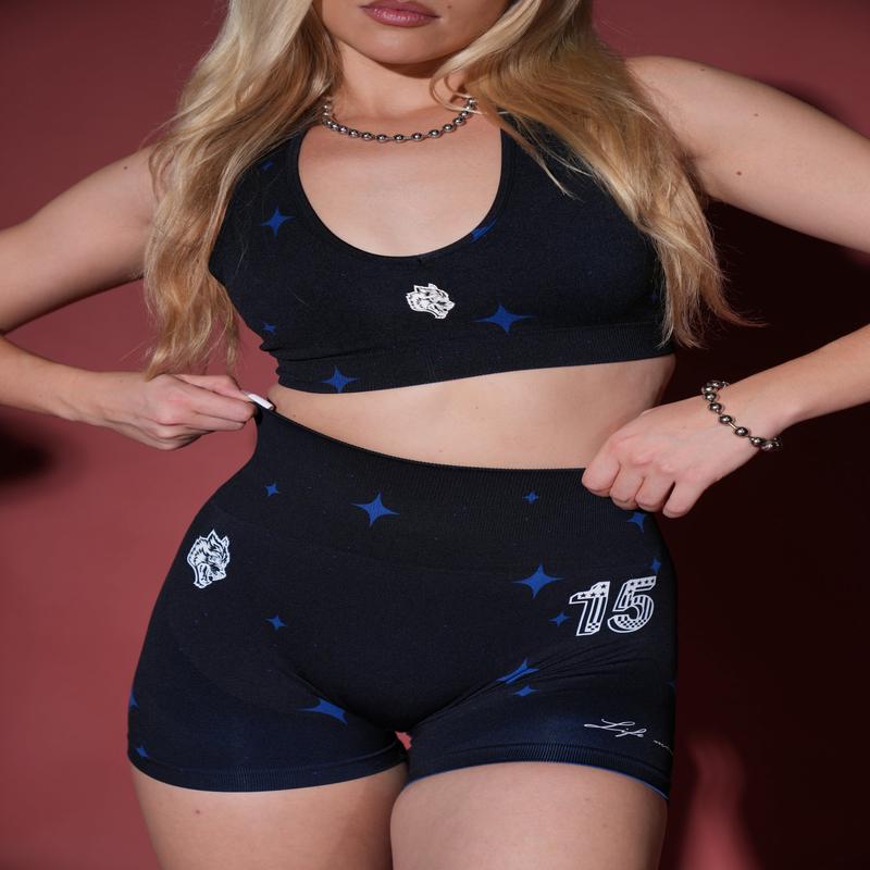 Throttle Everson Seamless "Sierra" Shorts in Darc Cobalt Starry Night