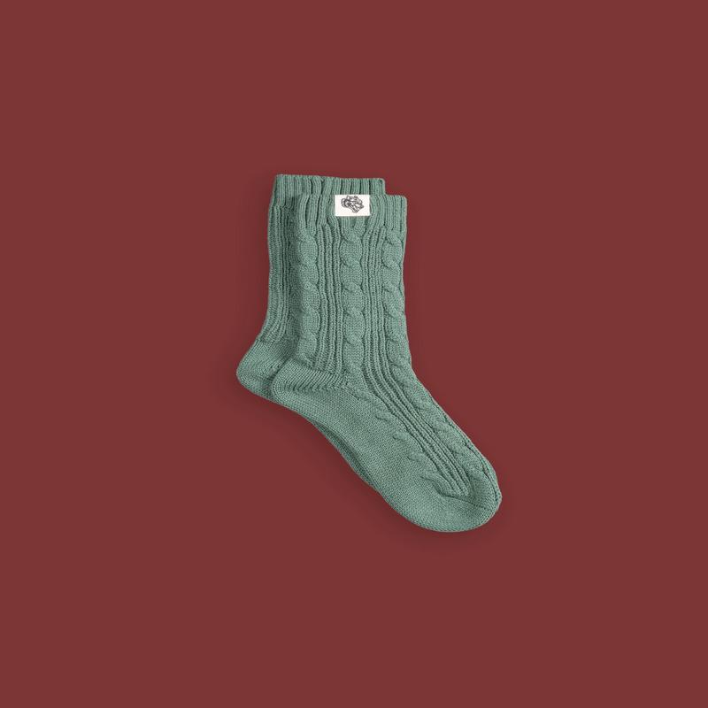 Wolf Patch Evey Socks in Rosemary