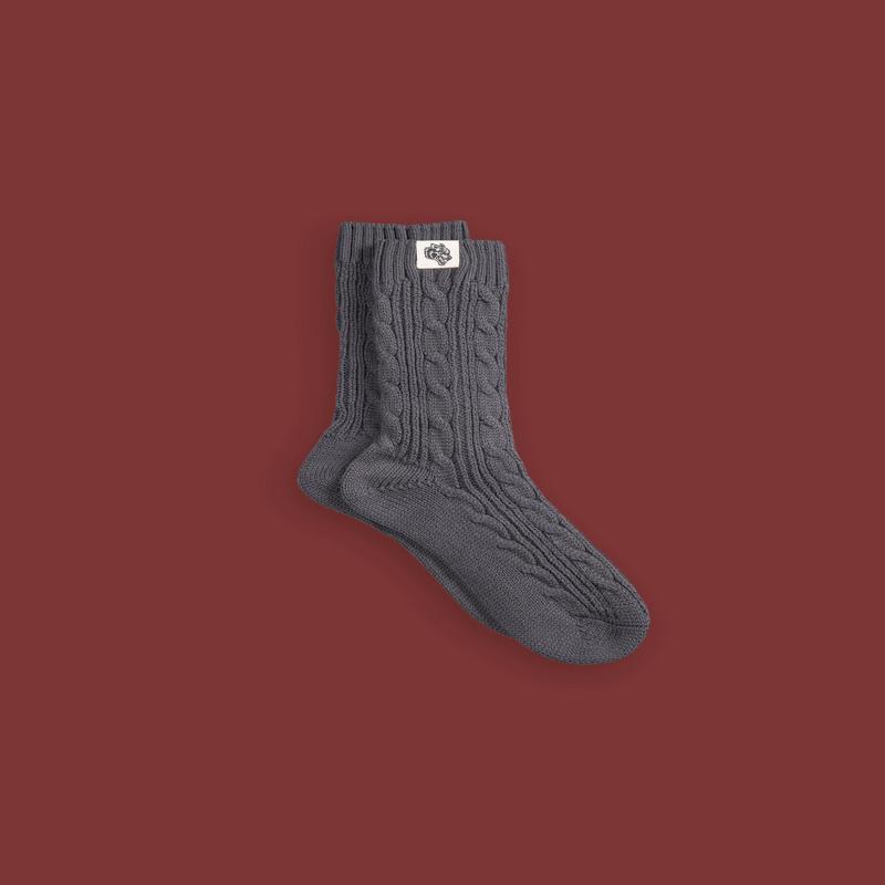 Wolf Patch Evey Socks in Wolf Gray