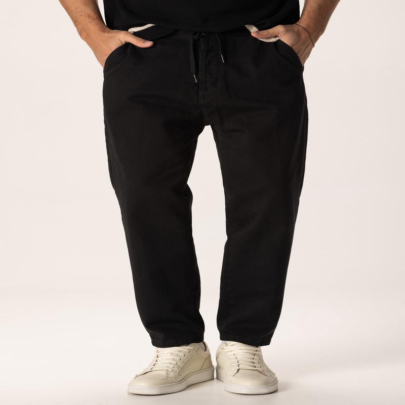 EITOKU CASUAL PANTS IN BLACK