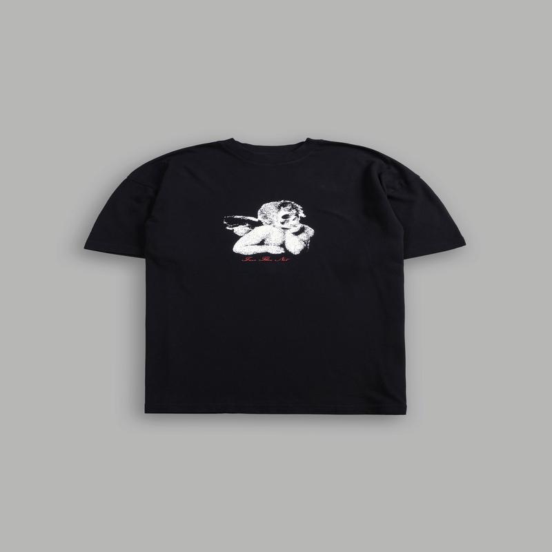 Fallen Halo Oversized "Premium" Unisex Tee in Black