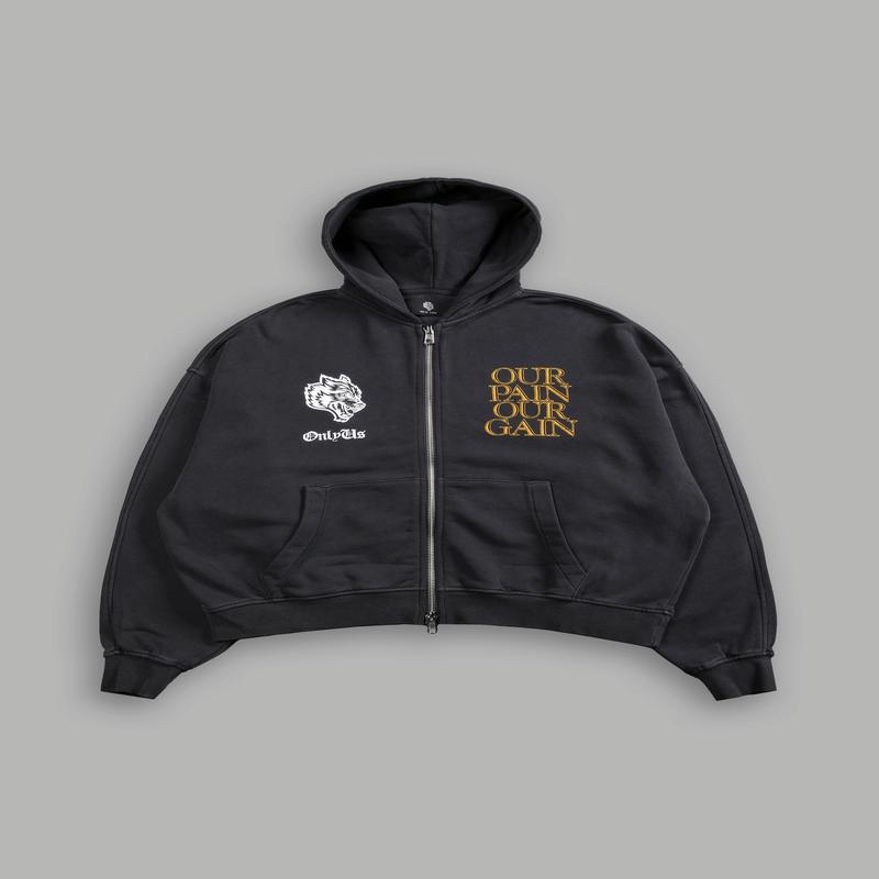 Our Pain Our Gain Darco Double Zip Hoodie in Wolf Gray