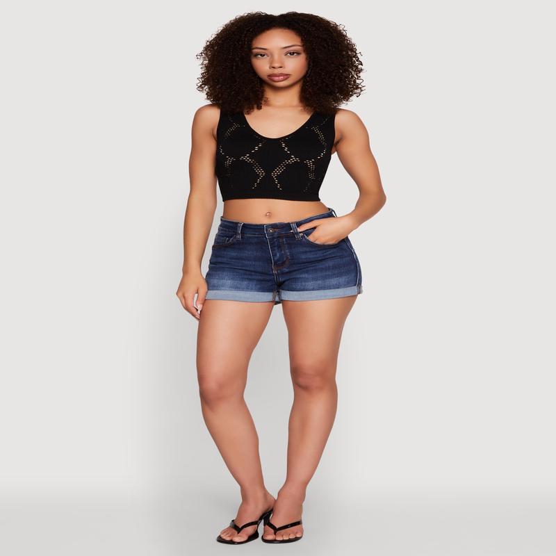 Seamless Laser Cut Cropped Tank Top