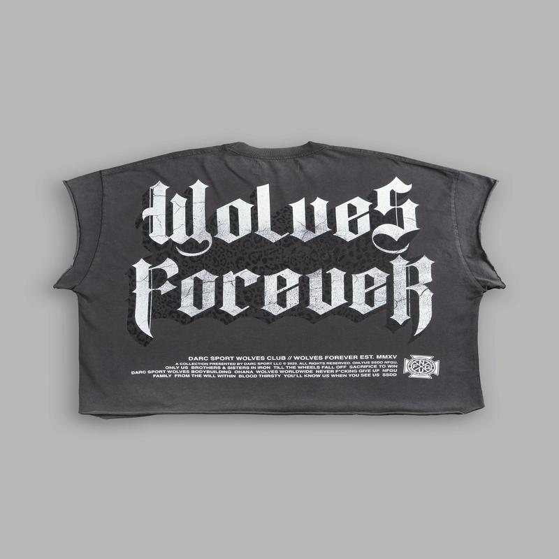 You'll Know "Grunge" Cut Off Tee in Wolf Gray