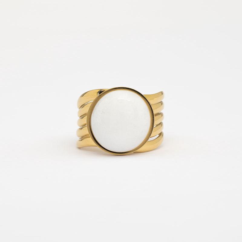 AYLA GOLD RING IN WHITE
