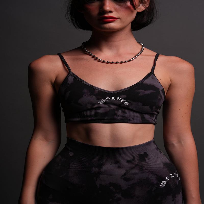 Chopper "Everson Seamless" Sports Bra in Big Purple Night Marble