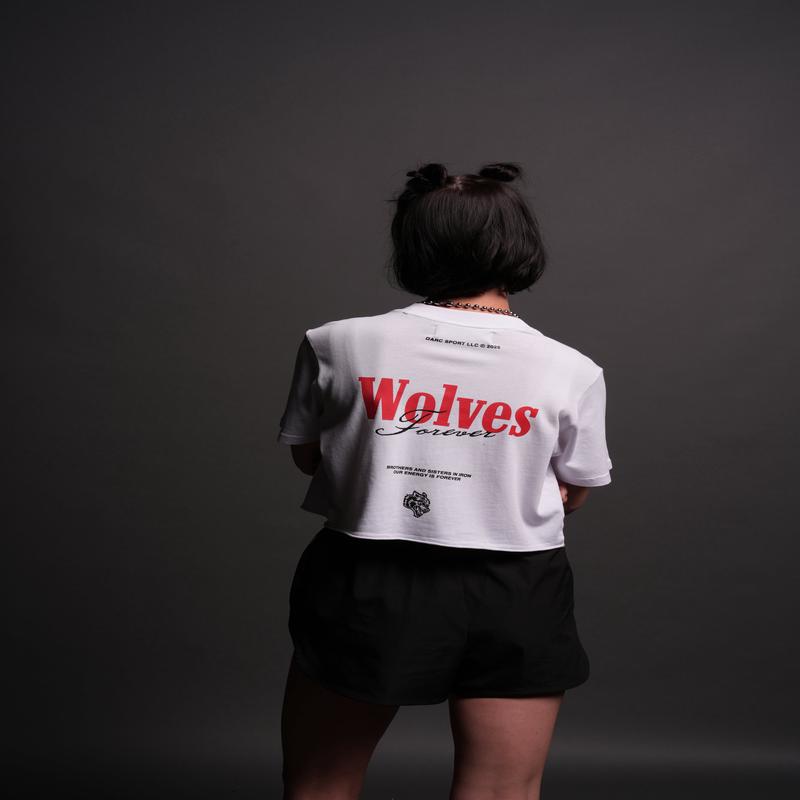 She Wlvs "Premium" (Cropped) Tee in White