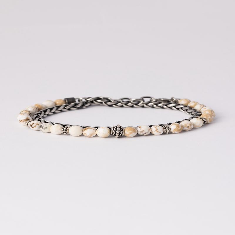 ALEXANDER DOUBLE BRACELET IN BEIGE