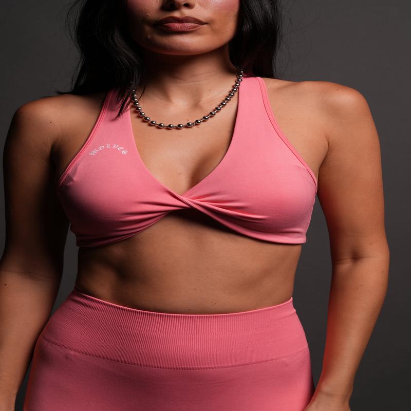 Chopper "Everson" Seamless Twist Bra in Frosted Rose