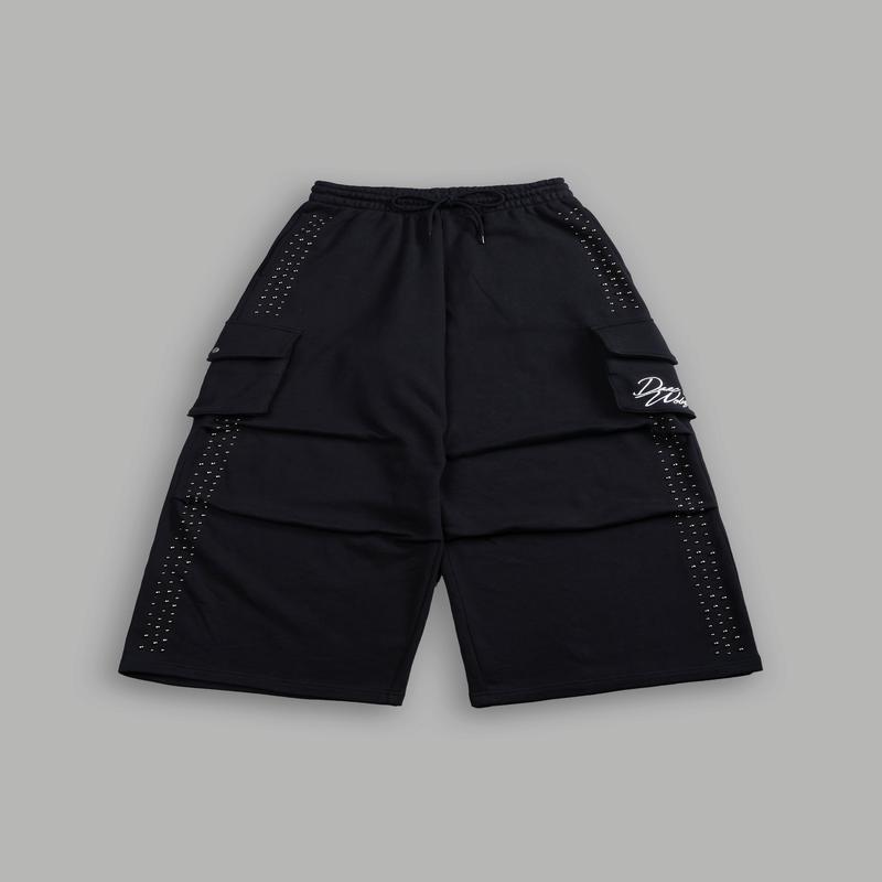 Darc Stud Mia Cargo Sweat Pants in Black