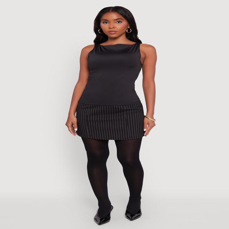 High Neck Shelf Bra Tank Top