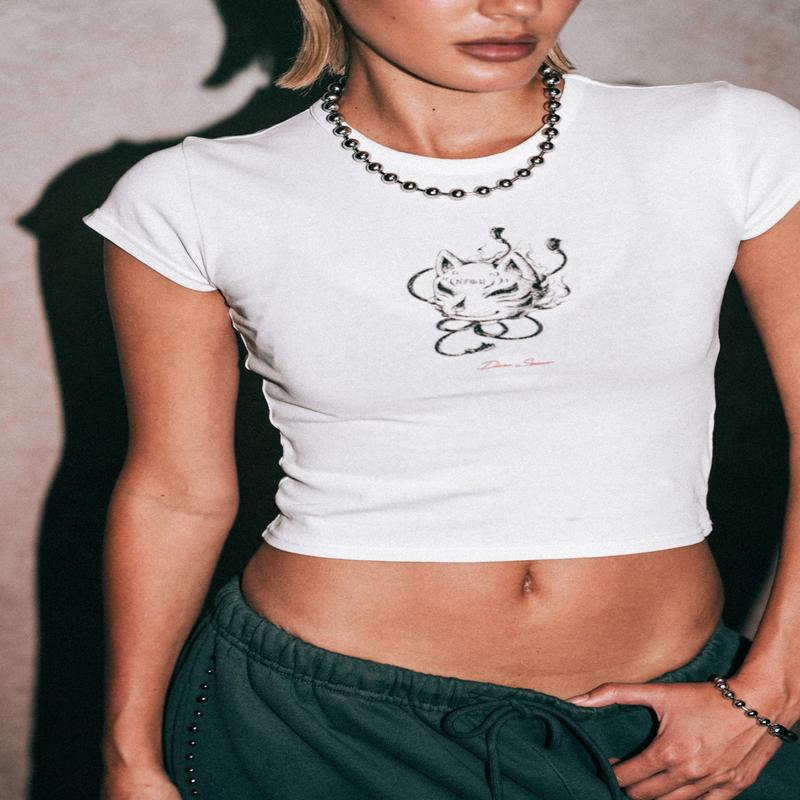 NFGU Kitsune "Baby" Tee in White