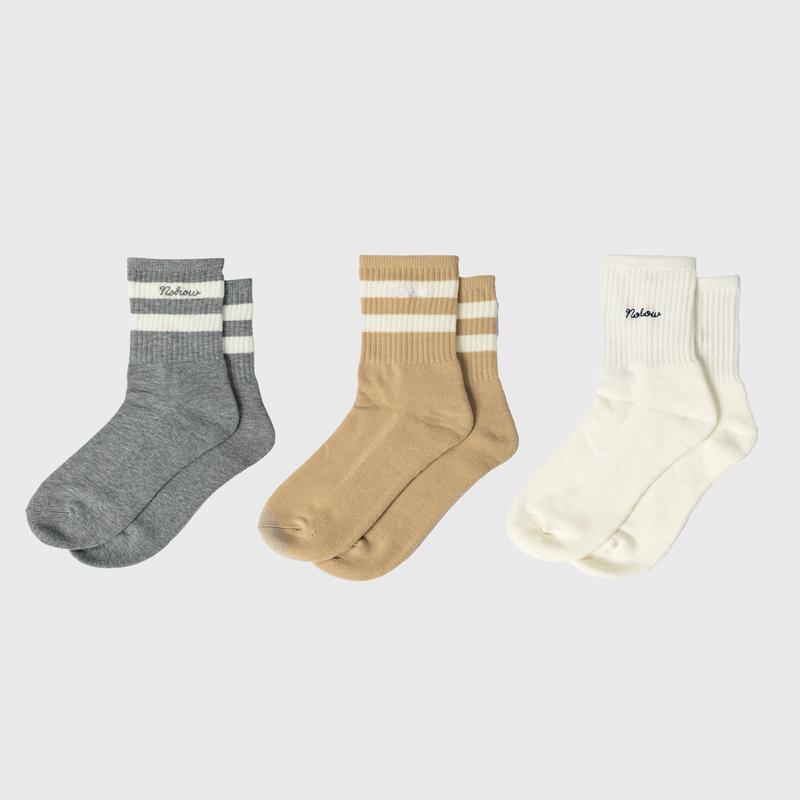 NOHOW 3 PACK CREW SOCKS