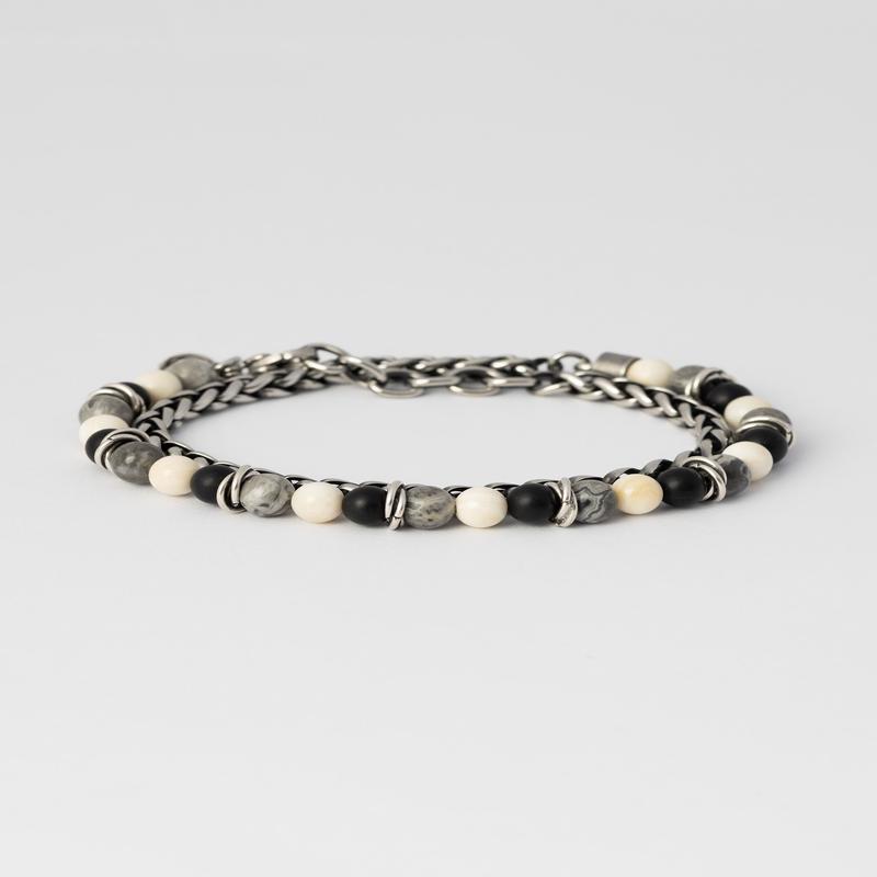 TITAN DOUBLE BRACELET IN BLACK