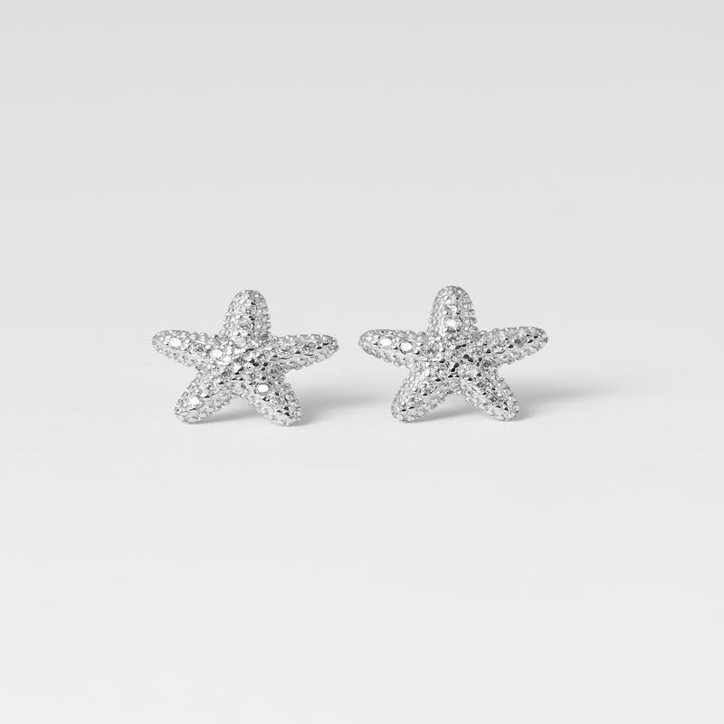 DARCIE STAR EARRINGS IN SILVER