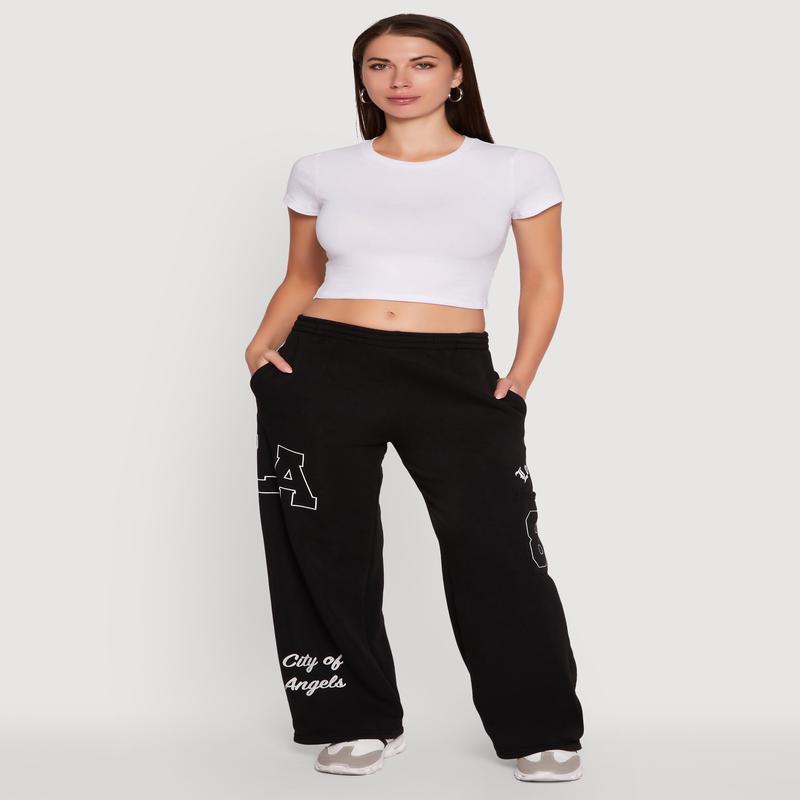 Los Angeles Graphic  Wide Leg Sweatpants