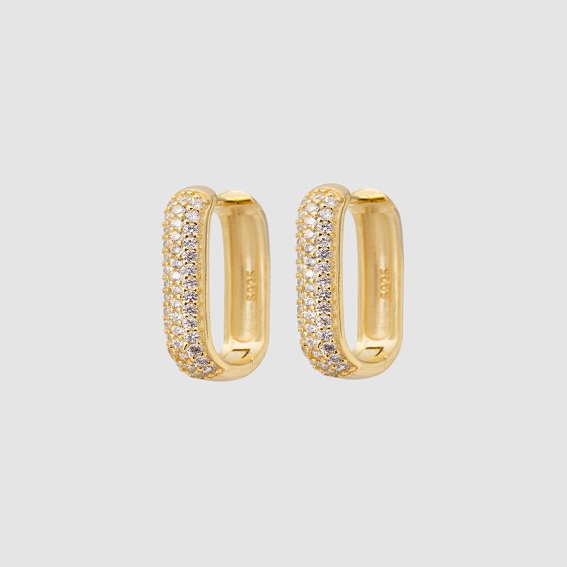 MILA EARRINGS IN GOLD WITH ZIRCON