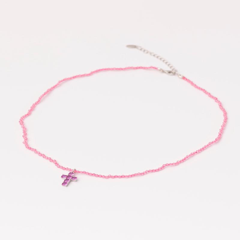 NORAH CROSS NECKLACE IN ROSE
