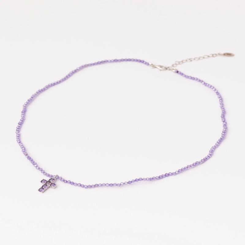 NORAH CROSS NECKLACE IN VIOLET