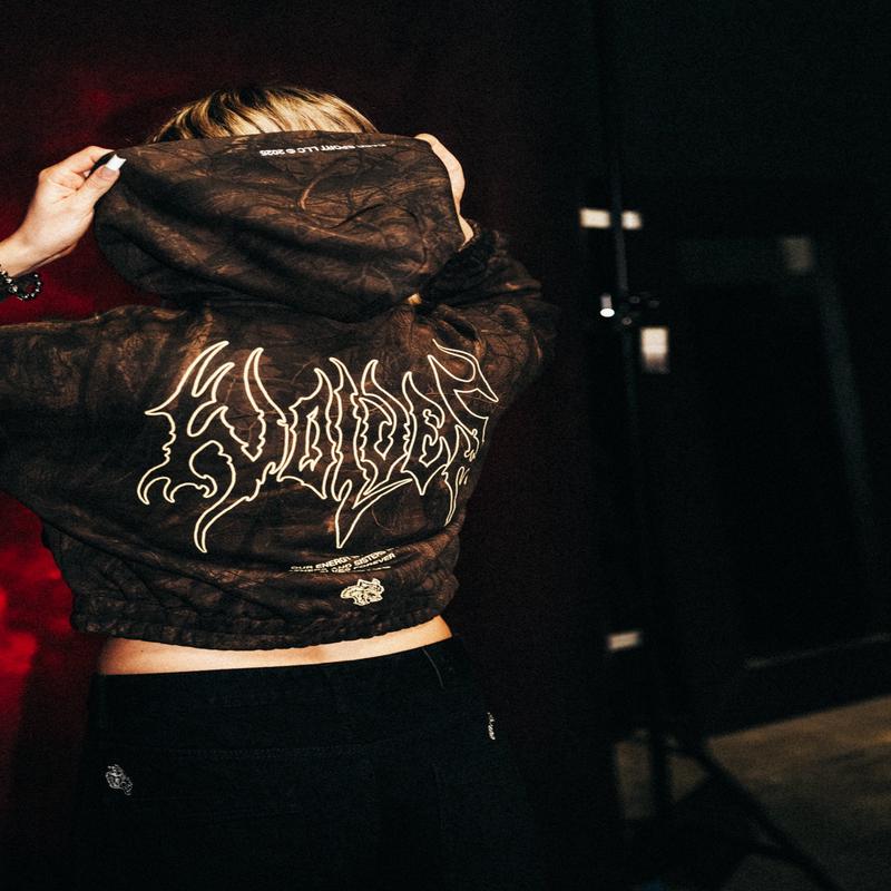 Origin Hesh "Chambers" (Cropped) Zip Hoodie in Brown Driftwood Forest Camo